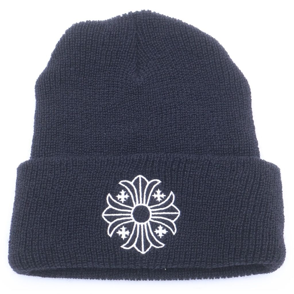 Chrome Hearts Wool Watch Cap CH Plus Embroidery Vinny Knit Cap Hat Black