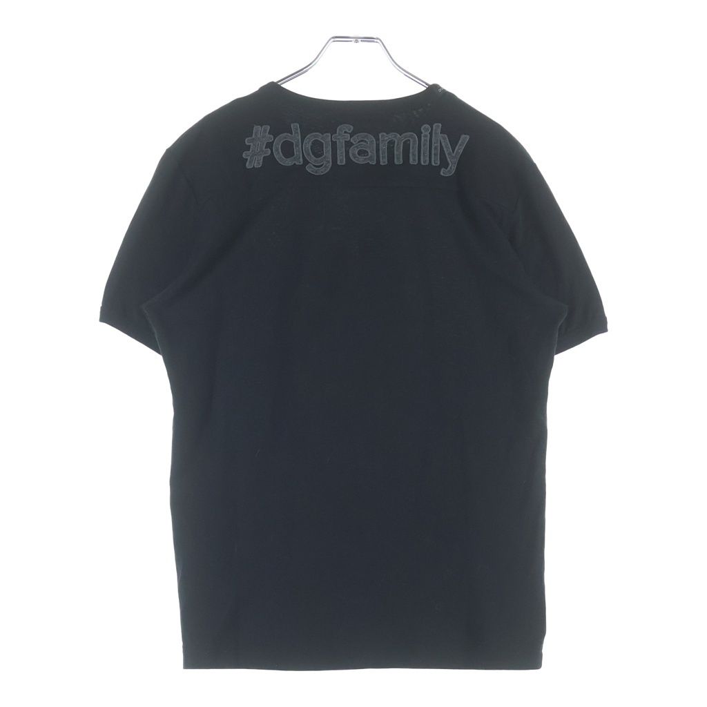 Dolce & Gabbana Front Cowboy Patch Crew Neck Short Sleeve Top T-Shirt Black — view 2