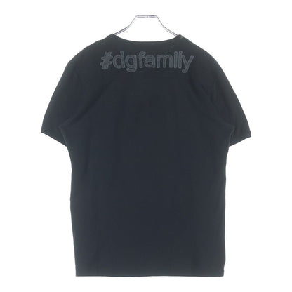Dolce & Gabbana Front Cowboy Patch Crew Neck Short Sleeve Top T-Shirt Black — view 2