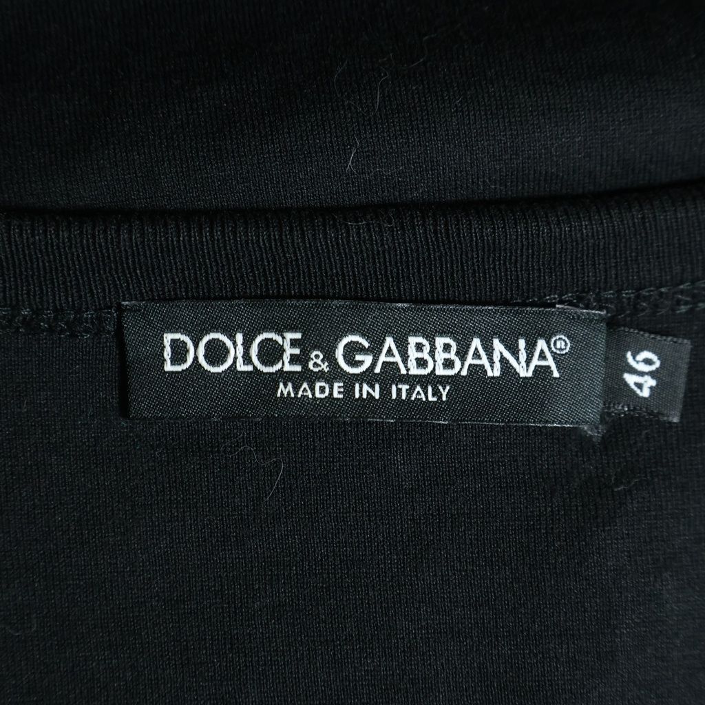 Dolce & Gabbana Front Cowboy Patch Crew Neck Short Sleeve Top T-Shirt Black — view 7