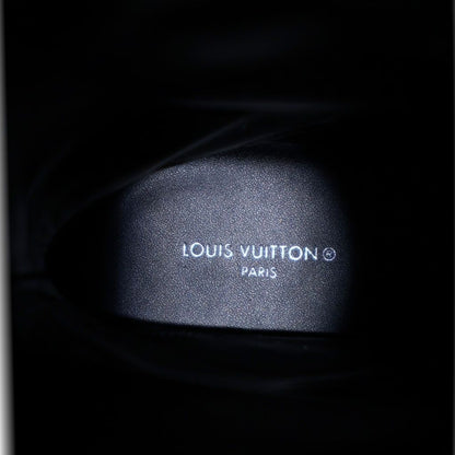 Louis Vuitton Territory Line Side Logo Flats Flava Boots Black — view 4