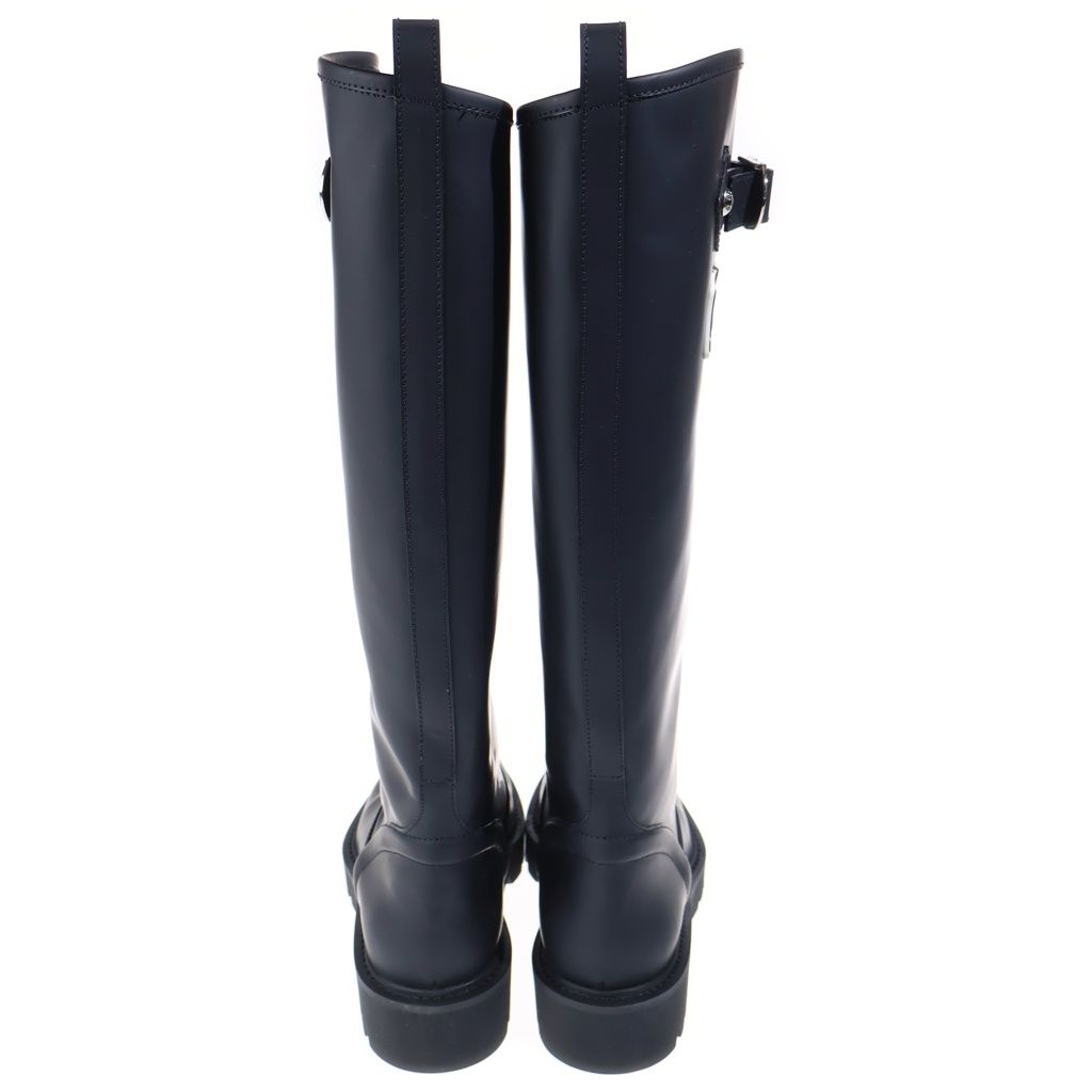 Louis Vuitton Territory Line Side Logo Flats Flava Boots Black — view 3