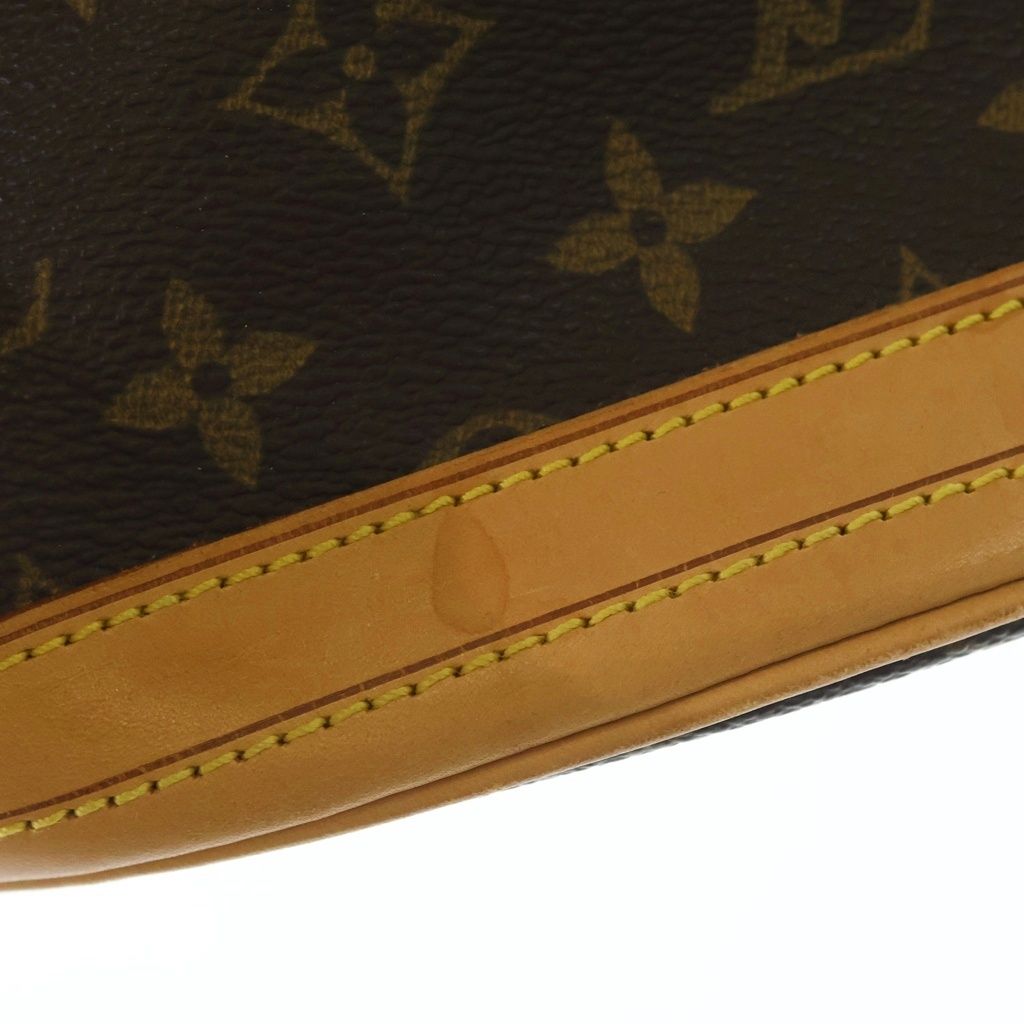 Louis Vuitton Monogram Bucket PM Tote Pouch Handbag Brown Gold Leather — view 7