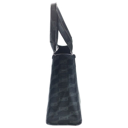 Balenciaga Small 2-Way Shoulder Bag Black Leather Silver — view 3