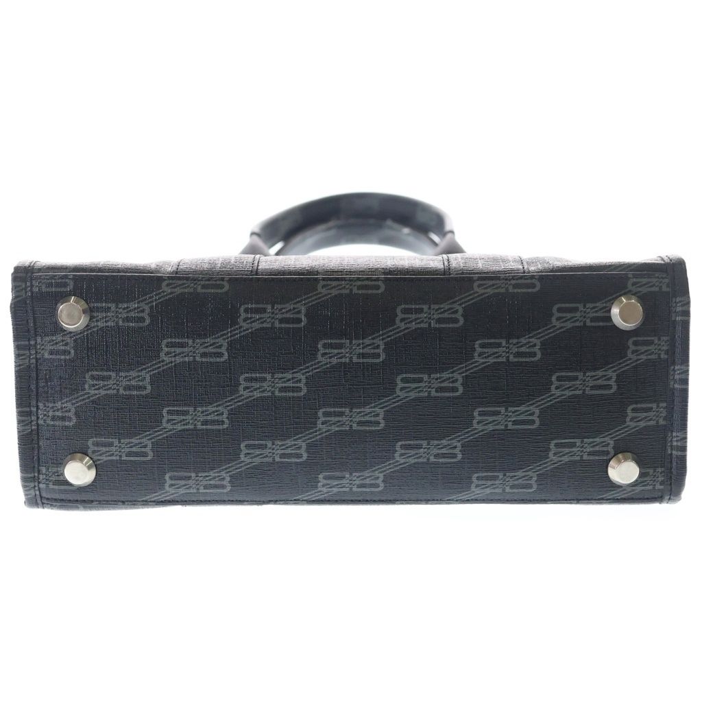 Balenciaga Small 2-Way Shoulder Bag Black Leather Silver — view 5