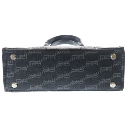 Balenciaga Small 2-Way Shoulder Bag Black Leather Silver — view 5