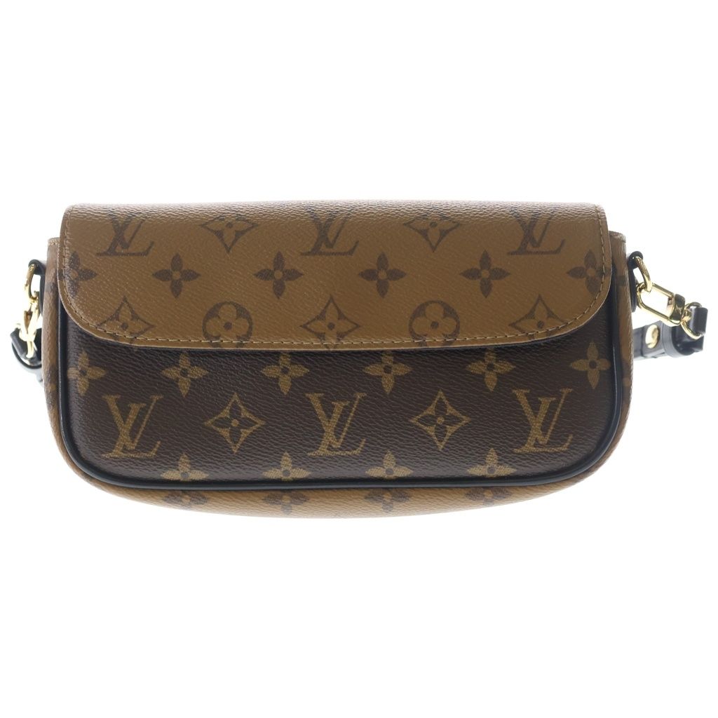 Louis Vuitton Monogram Reverse Wallet on Chain Ivy Shoulder Bag Brown Leather