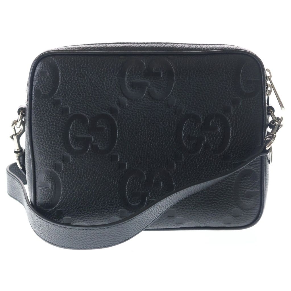 Gucci Jumbo GG Small Cross Belt Bag Leather Black — view 2