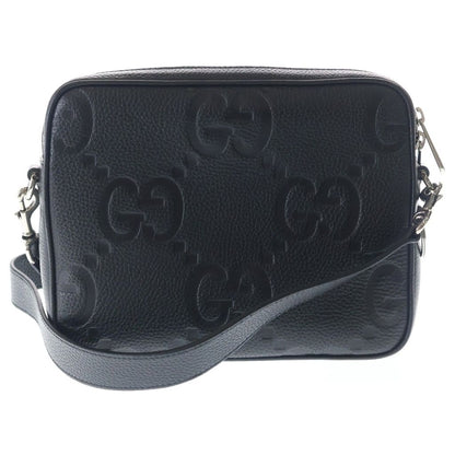 Gucci Jumbo GG Small Cross Belt Bag Leather Black — view 2