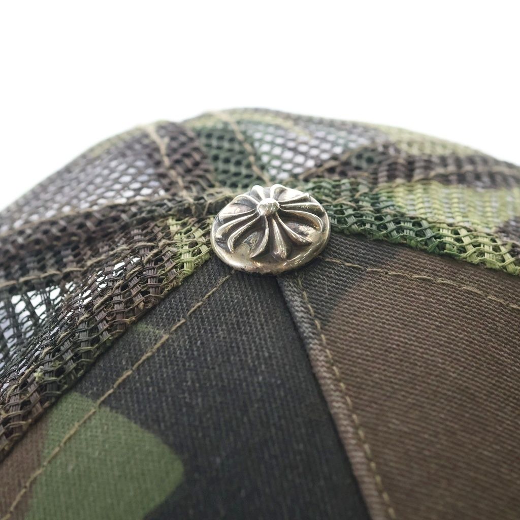 Chrome Hearts Trucker Cap CH Camouflage Mesh Hat with Patch Cross Ball — view 5