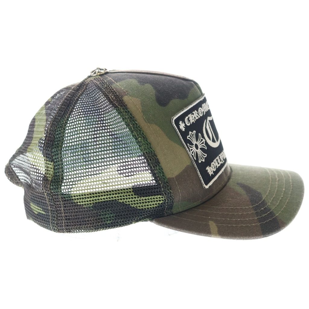 Chrome Hearts Trucker Cap CH Camouflage Mesh Hat with Patch Cross Ball — view 3