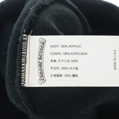 Chrome Hearts CH Logo Embroidery Beanie Knit Hat Black — view 7