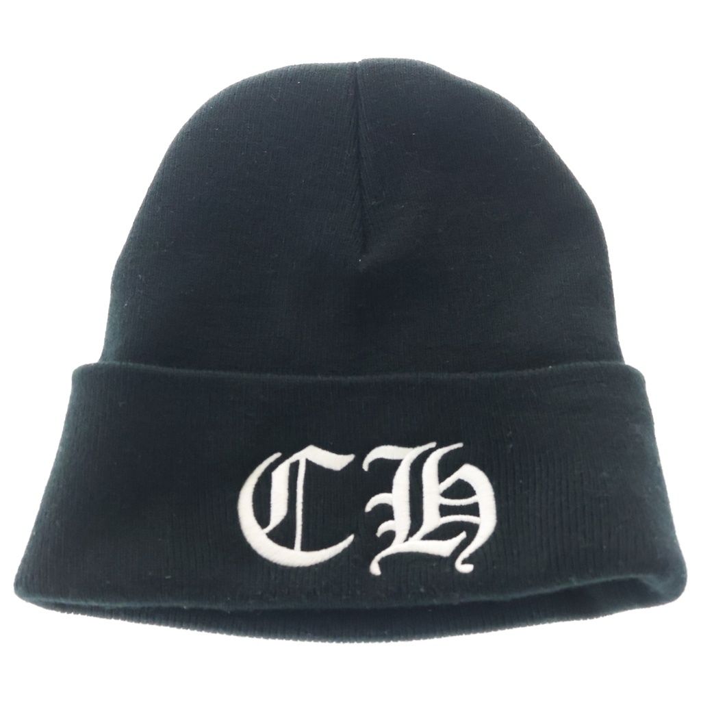 Chrome Hearts CH Logo Embroidery Beanie Knit Hat Black