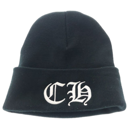 Chrome Hearts CH Logo Embroidery Beanie Knit Hat Black
