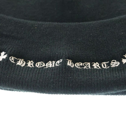 Chrome Hearts CH Logo Embroidery Beanie Knit Hat Black — view 6