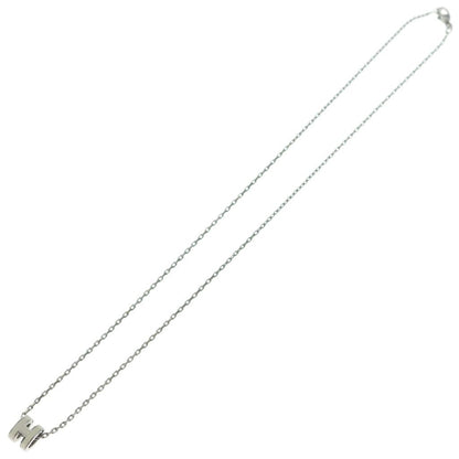 Hermes Pop Mini Necklace Pendant Chain Silver White — view 2