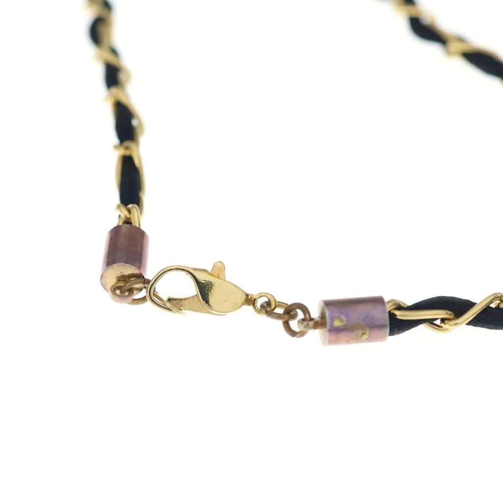 Chanel Perfume Bottle Chain Necklace Pendant Gold Black — view 4