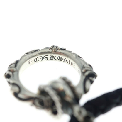 Chrome Hearts Ewlp Sbtband Sbt Band Leather Braid Necklace Black Silver — view 5