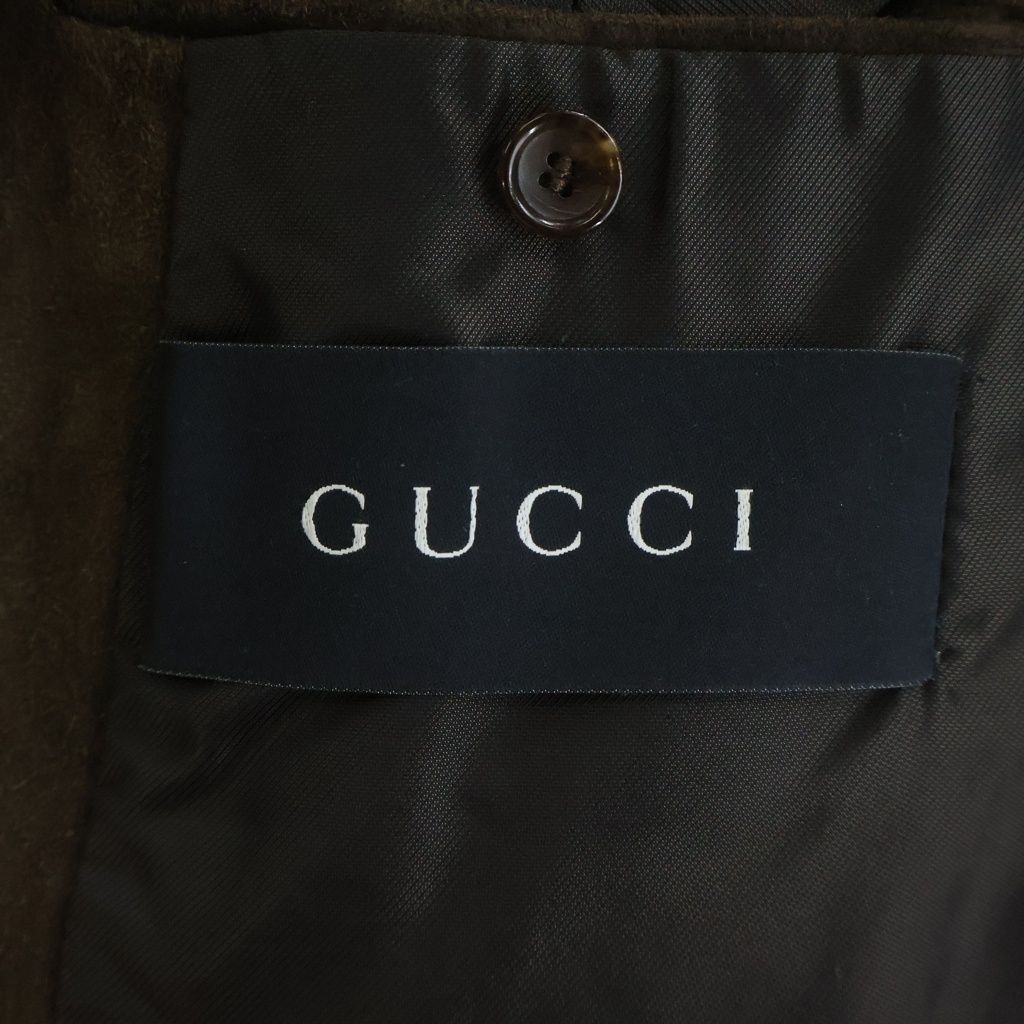 Gucci Leather Jacket Tailored Brown Cowhide 48 — view 6