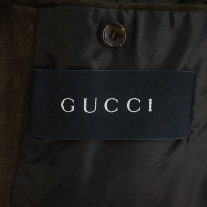 Gucci Leather Jacket Tailored Brown Cowhide 48 — view 6