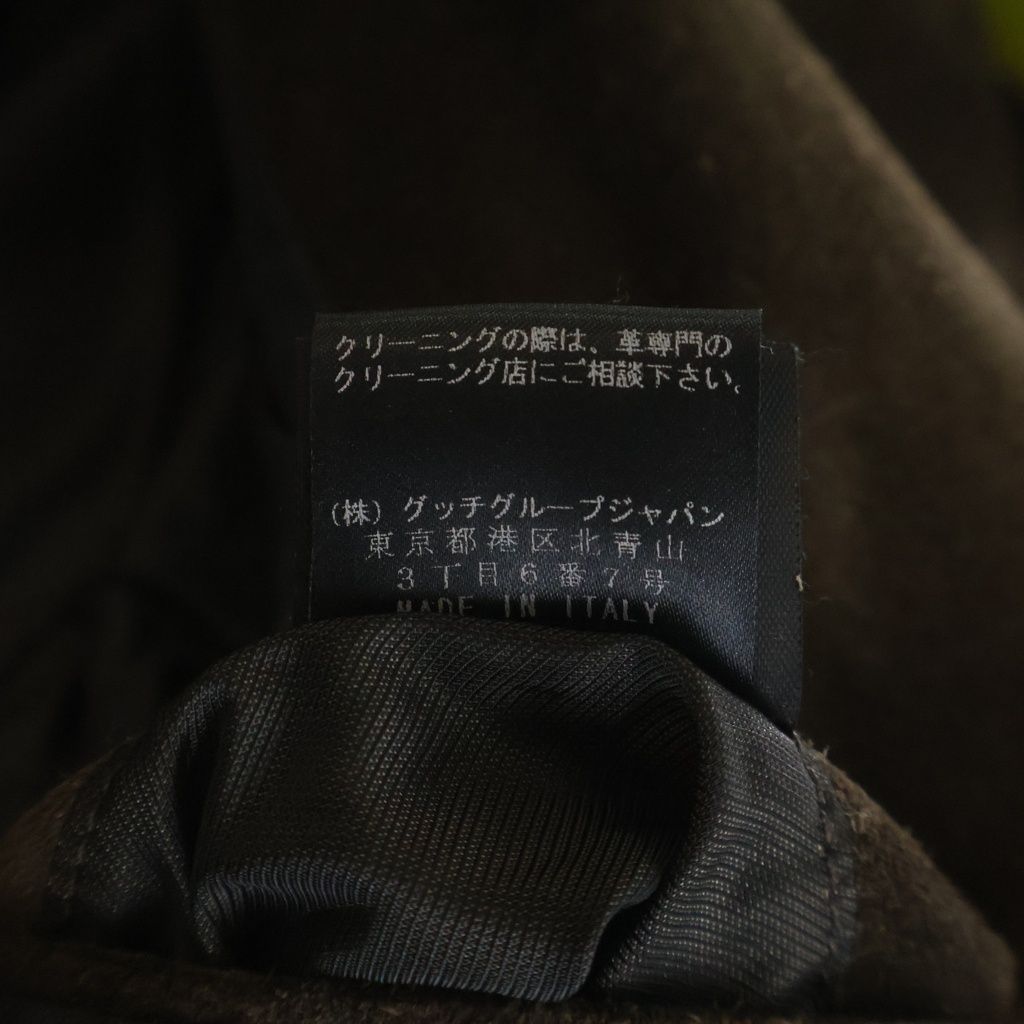Gucci Leather Jacket Tailored Brown Cowhide 48 — view 7