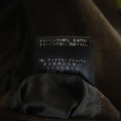 Gucci Leather Jacket Tailored Brown Cowhide 48 — view 7