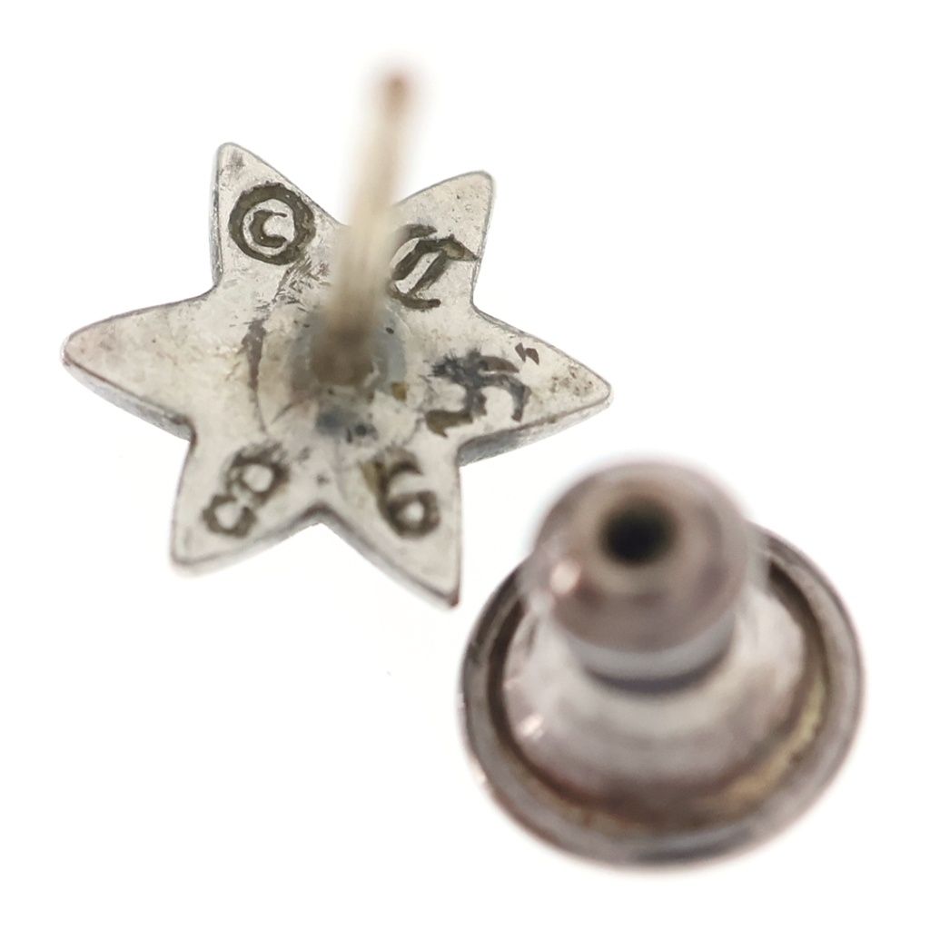 Chrome Hearts CO Star Stud Earrings Silver — view 5