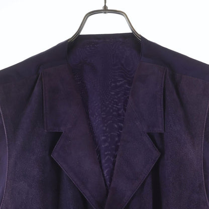 Hermes Nubuck Gilet Vest Purple Silk Suede — view 3