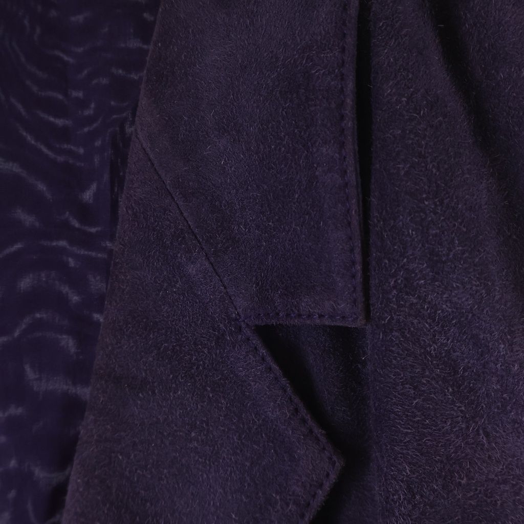 Hermes Nubuck Gilet Vest Purple Silk Suede — view 4