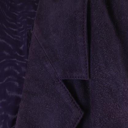 Hermes Nubuck Gilet Vest Purple Silk Suede — view 4