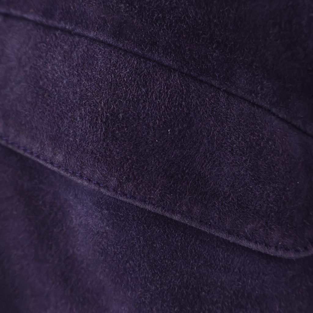 Hermes Nubuck Gilet Vest Purple Silk Suede — view 5