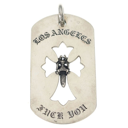 Chrome Hearts D Tag Lrg Ltd Large Dog Tag la Limited Necklace Top