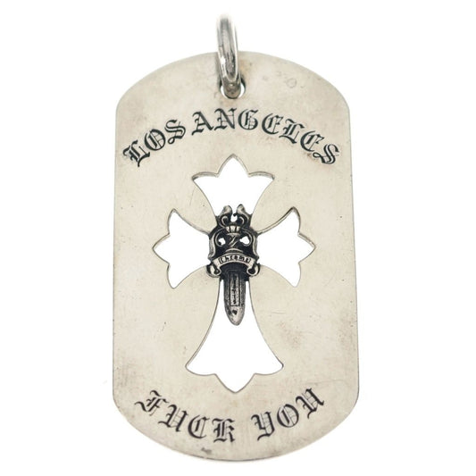 Chrome Hearts D Tag Lrg Ltd Large Dog Tag la Limited Necklace Top