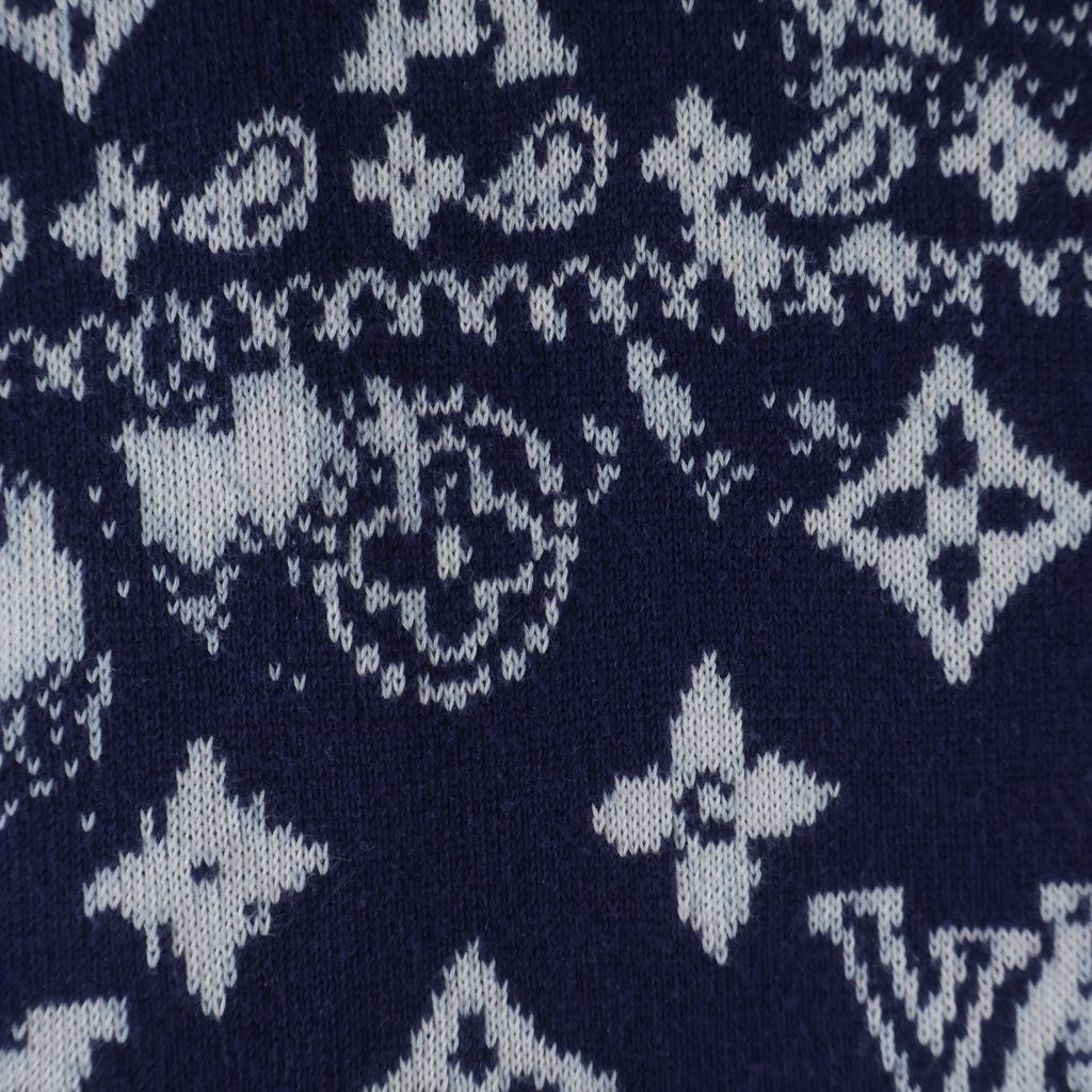 Louis Vuitton Monogram Bandana Jacquard Crew Neck Long Sleeve Pullover Sweater — view 3