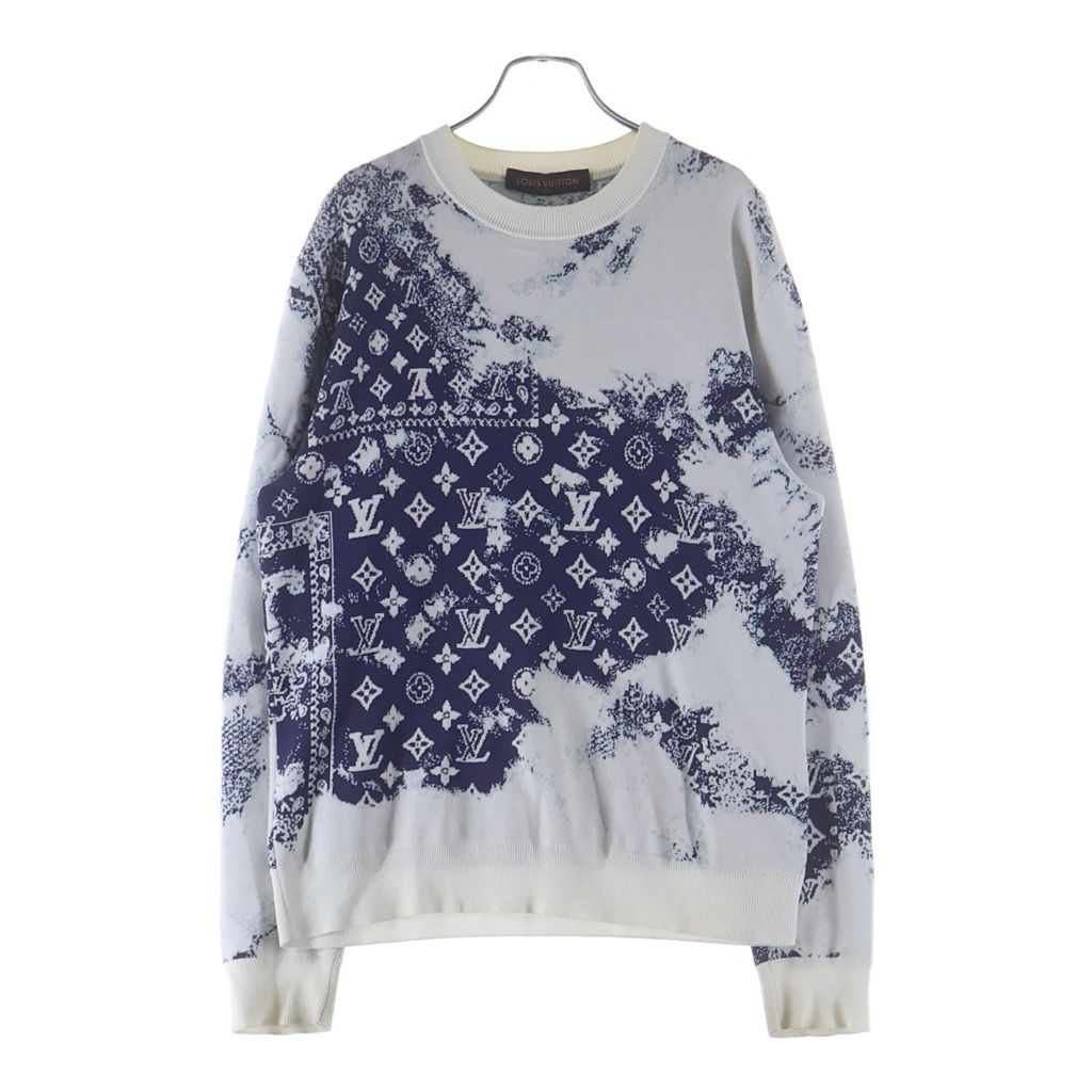 Louis Vuitton Monogram Bandana Jacquard Crew Neck Long Sleeve Pullover Sweater