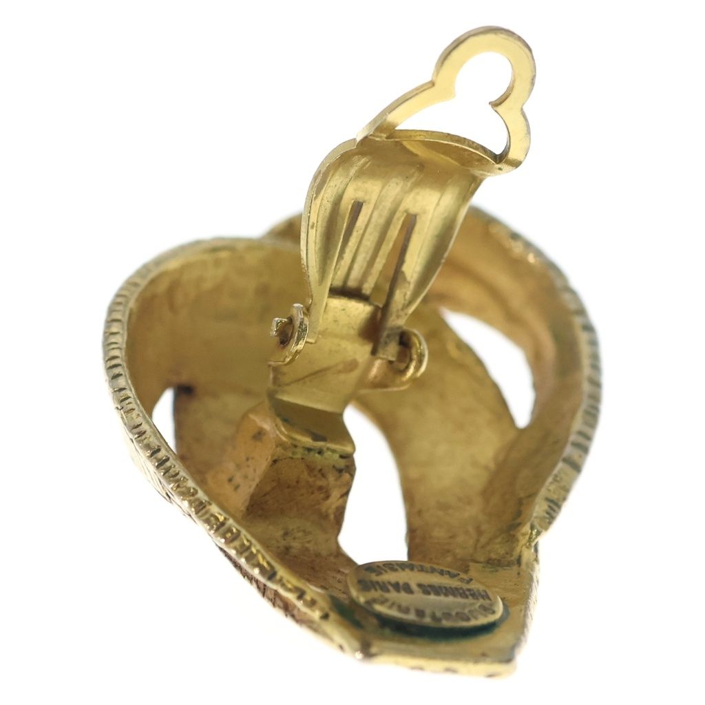 Hermes Ribbon Drop Earrings Gold — view 5