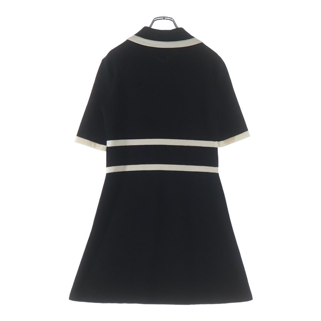 Gucci GG Pique Knit Dress Black Ivory — view 2
