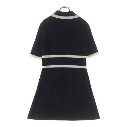 Gucci GG Pique Knit Dress Black Ivory — view 2