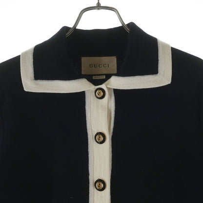 Gucci GG Pique Knit Dress Black Ivory — view 3