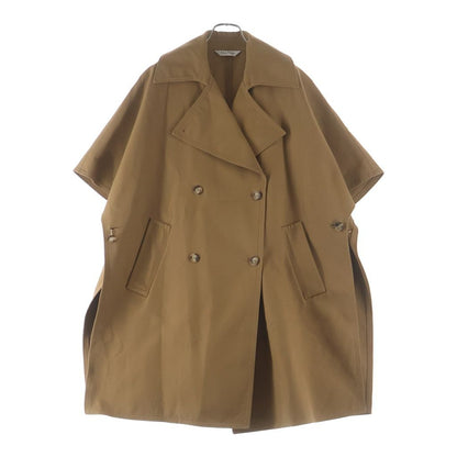 Max Mara Trench Double Breasted Cape Poncho Brown