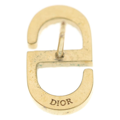 Dior Petit CD Stud Earrings Logo Run Stone Gold — view 6