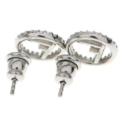 Fendi F's Line Stone Earrings Silver — view 2