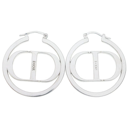 Dior Logo Line Stone Earrings Silver — view 2