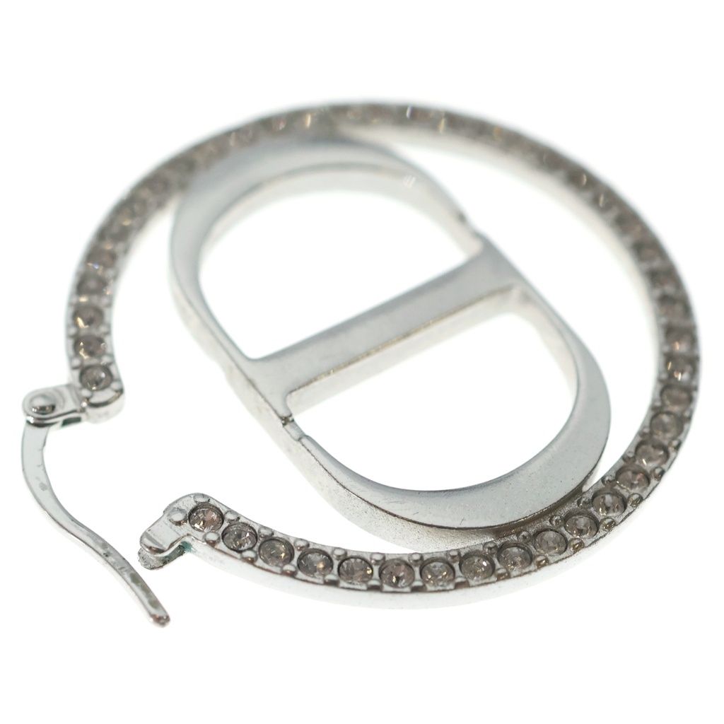 Dior Logo Line Stone Earrings Silver — view 5
