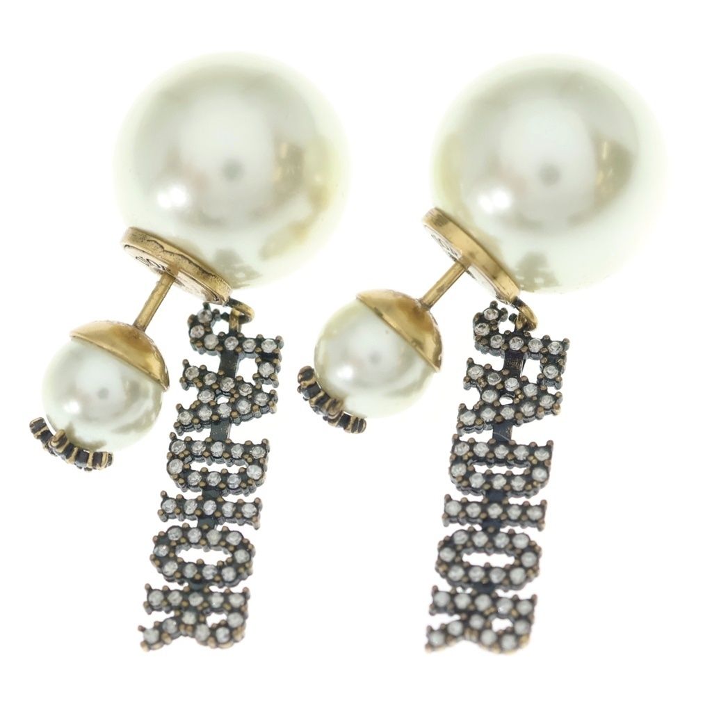 Dior Pearl Earrings White Gold