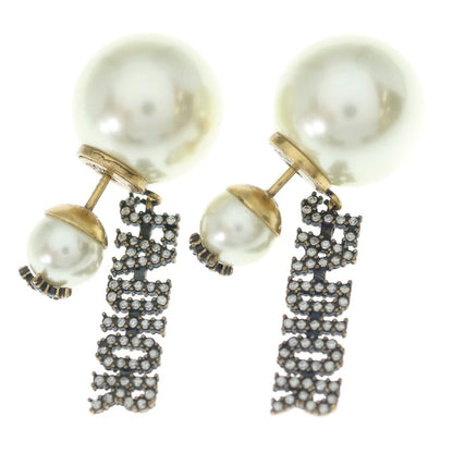 Dior Pearl Earrings White Gold