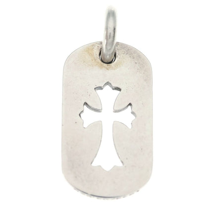 Chrome Hearts D Tag Sml CO Crs Cutout Cross Dog Tag Small Pendant Top Silver — view 2