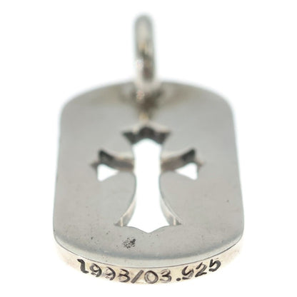 Chrome Hearts D Tag Sml CO Crs Cutout Cross Dog Tag Small Pendant Top Silver — view 5