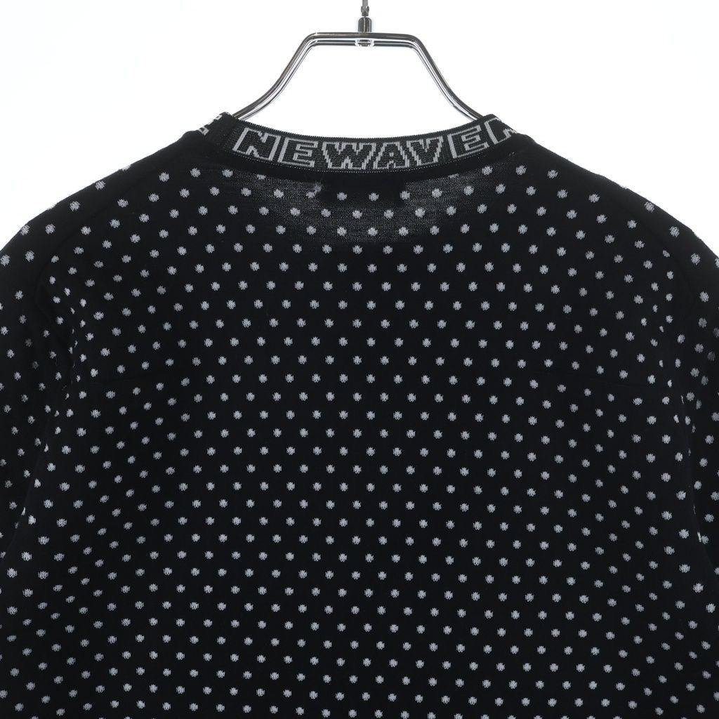 Dior Homme Newave New Wave Rib Logo Dot All Over Pattern Wool Short Sleeve Knit — view 4