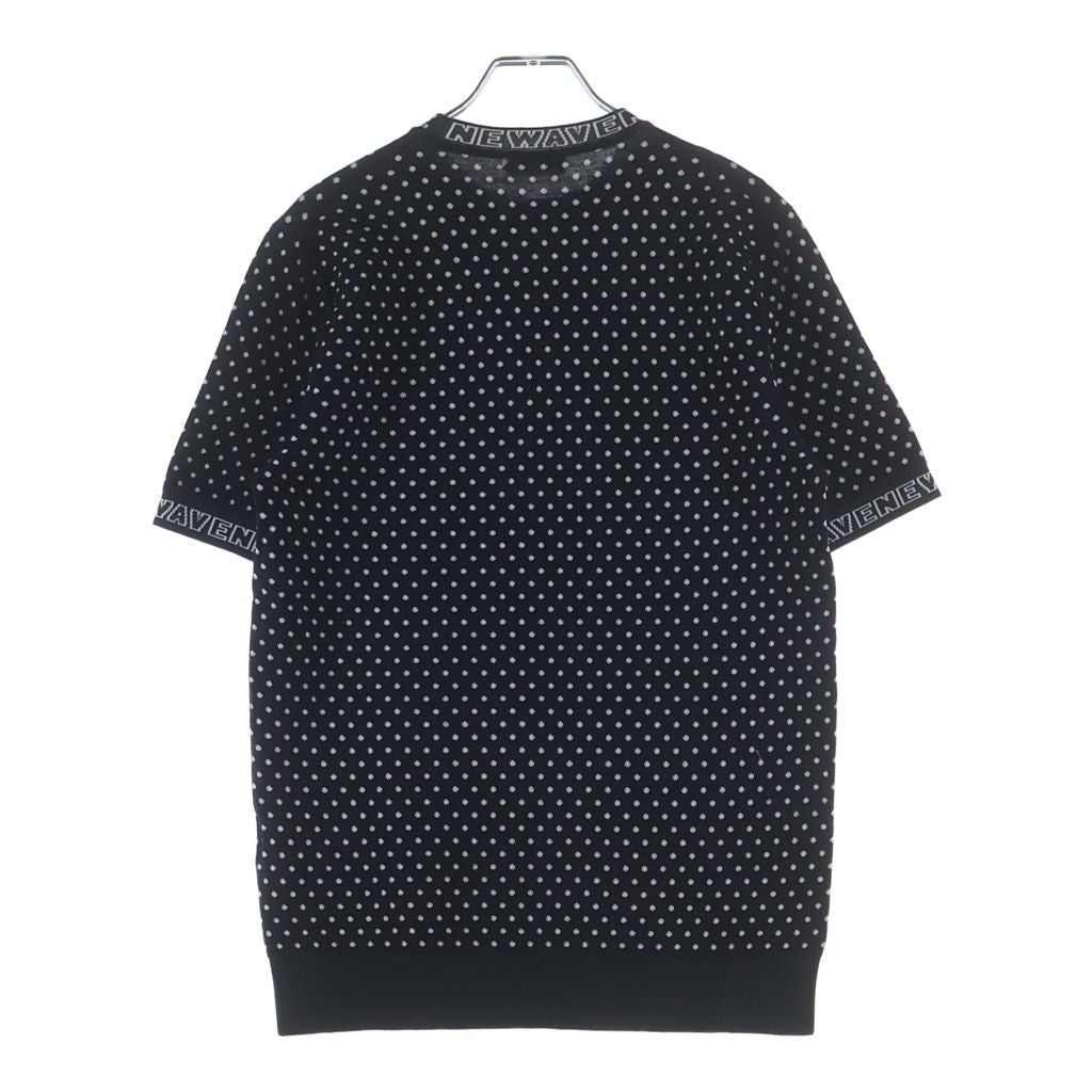 Dior Homme Newave New Wave Rib Logo Dot All Over Pattern Wool Short Sleeve Knit — view 2
